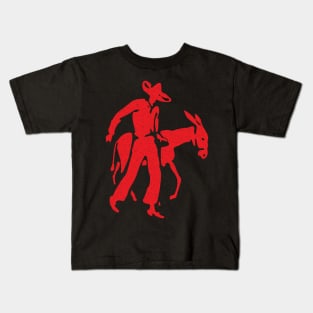 Retro Minimalistic Mexican Vaquero Pattern Kids T-Shirt